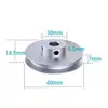 Polea de Aleación de Aluminio de una Ranura para Correa Redonda de 6 mm Polea para Motor de Husillo Polea Tipo O Rueda de Transmisión Polea Pequeña