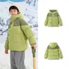 Ropa Infantil Balabala Chaqueta de Plumas para Niños Abrigo Acolchado con Capucha para Niños y Niñas Chaqueta de Invierno a Juego para Padres e Hijos Bloqueo de Color Versátil