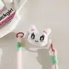 Nuevo Clip Trasero de Cabeza de Conejo Blanco con Ojos de Estrella Ins, Correa Diagonal para Lanyard de Teléfono Móvil, Cadena Cruzada Lateral, Universal para Viajes