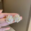 Pendientes de plata con baño de oro real, aguja cuadrada, borla de perla y circonita, pendientes de lujo ligero de alta gama, fabricante de pendientes vintage