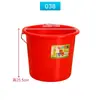 Balde Vermelho de Plástico do Fabricante para Uso Doméstico, Balde de Plástico Espessado para Lavanderia, Balde Portátil de Grande Capacidade para Armazenamento de Água, Personalizável com Impressão