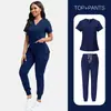 12 Colores, Todas las Tallas, Para Hombre y Mujer, Tallas Grandes Europeas y Americanas, Más Vendidos, Elástico, Secado Rápido, Cómodo, Ropa de Trabajo para Salón de Belleza, Uniformes de Enfermera