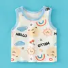 Camiseta regata infantil de algodão fina para o verão, regata sem mangas para meninos, base de verão, exclusiva para exportação