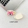 Urso Morango Cartoon Brilhante Acessórios de Resina DIY Cola de Creme Capa de Celular Corda de Cabelo Adesivos para Geladeira Materiais Artesanais