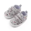 Sapatos para bebê menino de 0-12 meses, tênis infantil de lona com velcro duplo, sola macia, sapatos de bebê atacado 2609