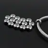 Cuentas redondas de acero inoxidable con agujero recto grande de 8 mm se pueden combinar con joyería DIY cuentas perforadas ajustar posicionamiento cuentas de goma accesorios de acero inoxidable