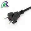 Cable de alimentación de calibre europeo certificado VDE Enchufe de herramienta VDE Cable de 0,5/0,75 mm² Enchufe de calibre europeo con cola de pin