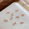 Mini Accesorios de Arte para Uñas de Aleación con Forma de Lazo Dopamina Exquisita Pajarita Tridimensional Diamante para Uñas Decoración Simple Venta al por Mayor