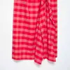 ZA Europa Transfronteiriça Comércio Exterior Roupas Femininas AliExpress Venda Quente Verão Saia Midi Wrap-around Franzida Fenda Emagrecedora