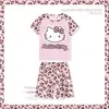 Novo Pijama de Verão para Meninas, Colorido Dopamina Soltinho Manga Curta Conjunto Fofo para Casa para Crianças Maiores
