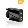 Cabezal de Carga Rápida de 65W Cargador Multipuerto para Teléfono Móvil Estándar Europeo y Americano Británico 2Pd+3Usb Tipo Perforación Multiagujero Cabezal de Carga Rápida Tipo C