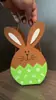 Decoración de Pascua Cesta de Almacenamiento de Conejo, Bolsa de Dulces de Huevo de Pascua, Adorno, Caja de Regalo de Mano, Artículos de Decoración, Bolso Tote de Fieltro