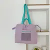 Bolso de Hombro Individual con Cordón de Gran Capacidad Estilo Coreano para Mujer 2026 Nuevo Plegable Casual para el Trabajo Bolso Tote Bolso para Clase de Estudiante
