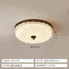 Luminária de teto vintage para quarto estilo italiano, Luminária redonda de tecido retro artística estilo sul-asiático para quarto principal, Luminária minimalista para escritório