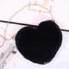 Plush Bag Novo Estilo Imitação Rex Rabbit Fur Love Bag Pêssego Saco Coração Chain Bag Moda Ombro Crossbody Bolsa das Mulheres