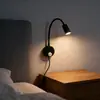 Suministro Transfronterizo Lámpara de Cuello de Cisne LED Lámpara de Lectura de Mesita de Noche Tubo Flexible Lámpara de Pared Fuente de 3W Fábrica