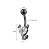 Aliexpress Venda Quente Moda Europeia e Americana Piercing para Umbigo Coraçãozinho de Diabo Joia para Body Piercing para Mulheres