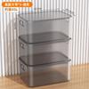 Caixa de Armazenamento Transparente Doméstica de Plástico para Brinquedos, Lanches, Caixa de Armazenamento Grande Espessa para Acabamento de Roupas de Guarda-Roupa, Cesto de Armazenamento