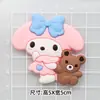 Grandes Pegatinas 3D de Dibujos Animados con Cinnamoroll, Hello Kitty, Kuromi, Accesorios de Pegamento Suave para Bricolaje para Fundas de Teléfono, Pantuflas, Decoraciones