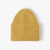 Gorro de Punto de Caña Alta para Mujer, Otoño e Invierno, Estilo Europeo y Americano, Sin Visera, Para Exteriores, Cálido, Protector de Orejas, Informal, Sencillo, Versátil, Gorro de Lana