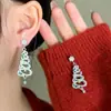 Brincos de Árvore de Natal para Mulheres, Brincos com Franjas de Zircônia Colorida, Brincos com Design de Nicho, Brincos de Alta Qualidade, Joias