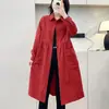 Cortavientos de alta gama para mujer, largo, 2024, primavera y otoño, nueva versión coreana, holgado, moda, moda casual, abrigo versátil, moderno
