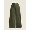 Novedades transfronterizas europeas y americanas de otoño e invierno: pantalones casuales de pierna ancha y cintura alta, pantalones versátiles para el trabajo, en stock del fabricante
