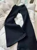 Jeans Reto Grosso com Forro de Fleece Azul Vintage Feminino Inverno Plus Size Menina Cheinha Cintura Alta Elástico Cobre o Quadril Emagrecedor Micro Flare