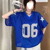Moda de Tendencia Nuevo Estilo Temperamento Fashionable Estilo Harajuku Japonés Marca de Tendencia Retro Americano Malla Hueca Manga Corta Holgada
