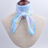Pañuelo de Seda Pequeño de Gasa 65cm Pañuelo Cuadrado Pequeño de Temperamento Retro para Mujer Pañuelo Decorativo Combinable Pañuelo Cuadrado de Primavera y Verano