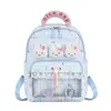 Mochila de niña de dibujos animados linda, mochila elegante con lazo de encaje, perfecta para salidas y viajes infantiles