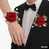 Amazon Transfronterizo Nuevo Estilo Flor de Muñeca Rosa Corsage para Damas de Honor y Hermanas Decoración de Grupo Flor de Muñeca Floral Corsage