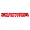 Atmósfera de Cita Transfronteriza Diseño Banderín Banner Decoración con Foto Personalizada Tela de Fondo con Corazón Creativo Banner del Día de San Valentín