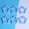 Macaron estrella de cinco puntas 30mm acrílico color sólido estrella colorida hueca ciruela llavero material colgante diy