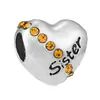 Panjia Nuevo Caliente Oro y Plata Pedrería Amor Trébol de Cuatro Hojas Pato Amarillo Corona Accesorios para Joyería DIY con Cuentas Mano