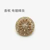 Botones Metálicos Trenzados Rojos, Exquisitos Botones de Cuerda con Forma de Flor, Botones para Suéteres y Chaquetas, Botones de Cinta, Botones Decorativos de Diamante