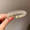 Pulseira Geométrica de Flor Cravejada com Diamante de Zircônia 2026 Nova Popular Pulseira Transfronteiriça Joia de Moda de Luxo Leve