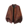 Nueva chaqueta de béisbol con cuello grueso para hombre, otoño e invierno 2026, estilo retro juvenil, corte holgado, versátil, ropa exterior casual