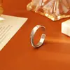 Diseño Creativo Patrón de Escamas de Dragón Anillo Abierto CNC Moda Simple Sensación de Alta Gama Estilo Personalizado Anillo Ajustable Unisex
