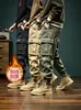 Comercio Electrónico Transfronterizo del Sudeste Asiático Pantalones de Trabajo Retro para Hombre Otoño Invierno Pantalones Largos Sueltos con Puño Pantalones Harem Pantalones Deportivos Casuales