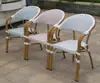 Mesa y Sillas de Comedor para Café en Restaurante al Aire Libre Combinación Silla de Mimbre Mesa de Café Patio de Villa Jardín Balcón con Rocío Ocio al Aire Libre Mimbre