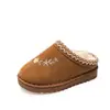 Diadema de Felpa para Niños Pantuflas de Algodón 2026 Invierno Unisex Niños Cálidos Antideslizantes Suela Gruesa Zapatos Peludos Slip-on Cálidos