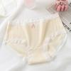 Ropa Interior de Algodón Puro para Mujer Cintura Media Baja Ropa Interior para Mujer Algodón Puro Transpirable Estilo Japonés Dulce Lazo para Niña Calzones para Niña