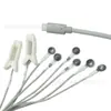 Enchufe USB Tipo C Cloruro de Plata Electroencefalograma Ventosa X6 + Pinza Metálica para Oreja X2 Cable de Plomo Terapéutico Uno a Ocho