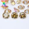 Moissanita de Color Forma Redonda Ocho Corazones Ocho Cortes, Moissanita Amarillo Dorado Piedra Suelta Adecuada para Montaje en Joyería