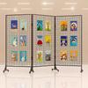 Suporte de exibição de grade dobrável, estúdio de exposição de arte, suporte de exibição de obras de jardim de infância, suporte móvel de exposição de arte ao ar livre