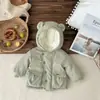 Abrigos de invierno para niños y niñas 2026 nuevo modelo, chaqueta de algodón linda de forro polar engrosada para bebés y niños pequeños, elegante abrigo de algodón con capucha