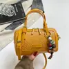 Bolso de Bowling con Patrón Tejido Nuevo 2026 para Mujer, Bolso de Hombro Cruzado de Lujo Ligero Estilo Old Money, Bolso Tipo Almohada Boston