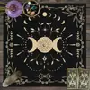 Toalha de Mesa para Cartas de Tarot, Tecido para Mesa e Cadeira, Signo do Zodíaco, Três Fases, Toalha de Mesa com Lua e Flor, Personalizada para Festa