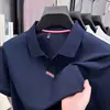 2026 Verano Nuevo Estilo Sin Planchar para Hombre con Cuello de Solapa Transpirable Moda Casual Versátil Camiseta de Manga Corta Camisa Polo